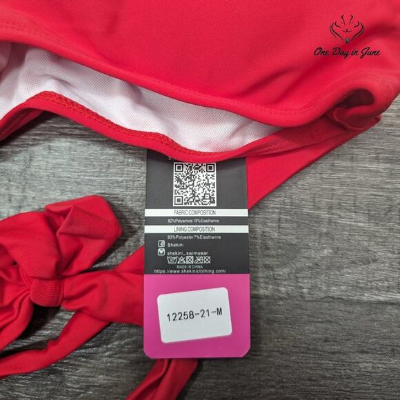 Shekini One Shoulder Bikini Swimsuit Size M - Picture 2 of 4
